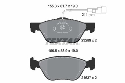 TEXTAR КОМПЛЕКТ КОЛОДОК ШАЛЬМІВНИХ, ГАЛЬМА TARCZOWE 2328902