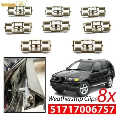 8 PIEZAS GRIS WEATHERSTRIPS CLIP PARA BMW X5  