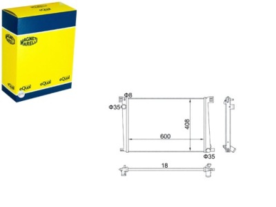 Радіатор mini r56 cooper - magneti marelli 350213168600 фото №1