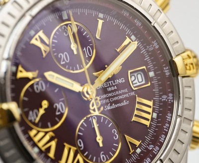 BREITLING Chronomat Evolution Yellow Gold and Steel 44 mm A13356