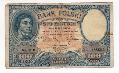 100 złotych 1919 S.B.