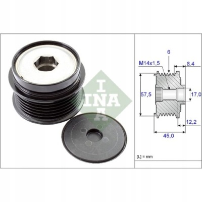 Шкив генератора jeep cherokee 2.5d/2.8d 09 фото №1