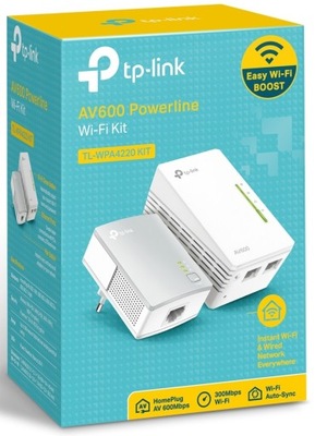 Transmiter sieciowy Power Line TP-Link TL-WPA4220KIT z WiFi