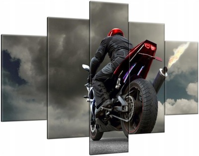 Obrazy na Ścianę 150x105 Ścigacz Motor Motocykl
