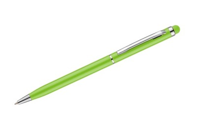 Cienki Metalowy długopis z touch penem Zielony