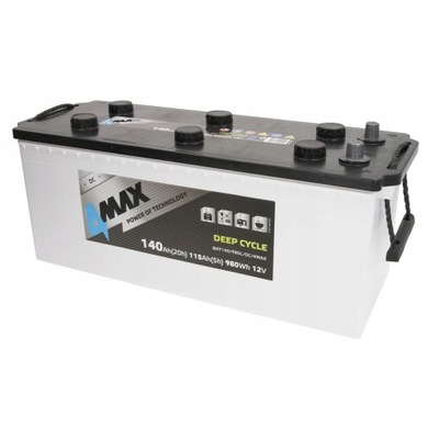 Аккумулятор 4max 12v 140ah deep-cycle l+ фото №1