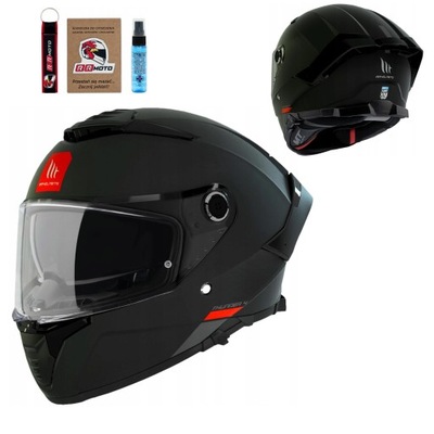 CASCO PARA MOTOCICLETA MT THUNDER 4 SV SOLID MATT BLACK NEGRO MATE REGALO  