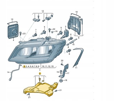 КРІПЛЕННЯ ФАРИ AUDI Q5 13- PR
