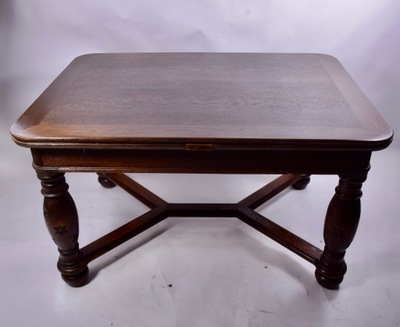 Stół rozkładany stary oryginalny drewniany 1920r 136(256)x98x78cm