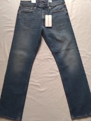 CALVIN KLEIN SPODNIE JEANS MĘSKIE W 31 L 32 PROSTE