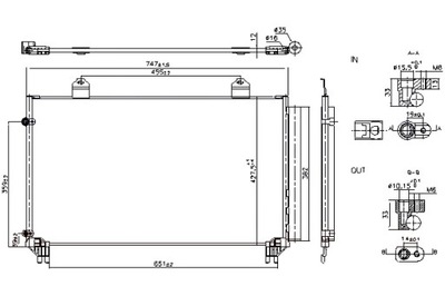 NISSENS CONDENSADOR DE ACONDICIONADOR TOYOTA SIENNA 3.3 3.5 12.04-  