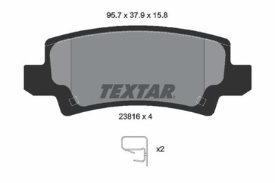 TEXTAR 2381601 КОЛОДКИ ТОРМОЗНЫЕ