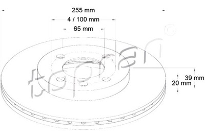 TOPRAN DISCOS DE FRENADO 2SZT. HP 103408 755 PARTE DELANTERA VW POLO G OLF  