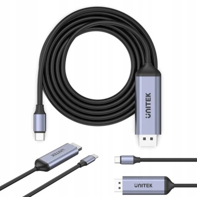 UNITEK KABEL USB-C - DISPLAYPORT 1.4 8K 60Hz 1.8m