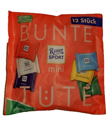 RITTER SPORT MINI 12 szt czekoladki mini z NIEMIEC