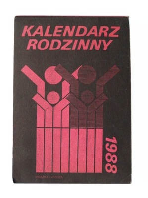 Kalendarz rodzinny 1988 duży zdzierak