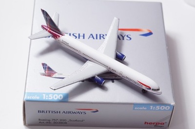 HERPA British Airways Boeing 757-200 skala 1:500