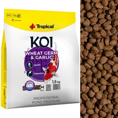 TROPICAL KOI WHEAT GERM GARLIC PELLET M 5L/1,5KG