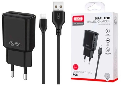 Ładowarka Zasilacz 2 USB + kabel USB-C do Telefonu