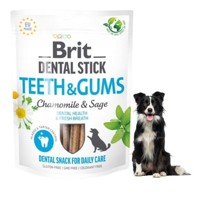 Przysmaki dla Psa BRIT Dental Stick TEETH Przekąska psów Zdrowe Zęby 251g