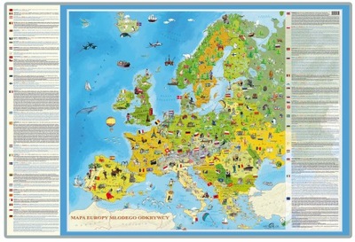 Europa mapa ścienna na podkładzie magnetycznym