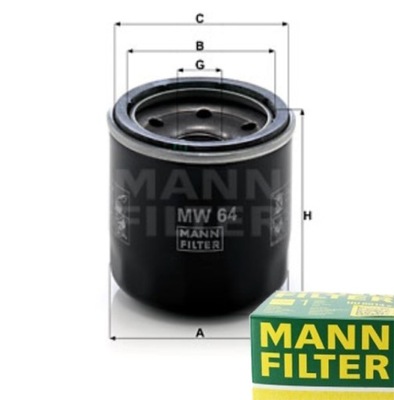 FILTRO ACEITES MANN-FILTER PARA KAWASAKI GTR 1400  