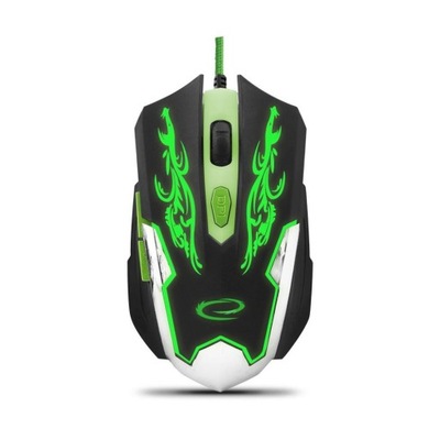 Mysz przewodowa Esperanza MX405 Cyborg optyczna Gaming 6D USB czarno-zielon