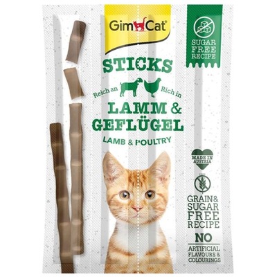 GIMCAT Sticks Drób z Jagnięciną 4x5g przysmak dla kota