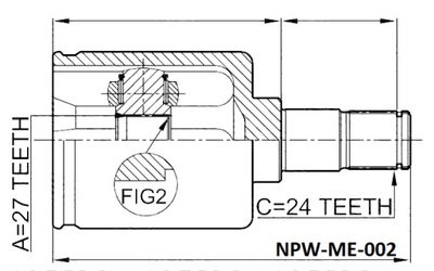 LANKSTAS WEW. MERCEDES C-KLASA 203 4MATIC 00-05, E-KLASA W211 4MATIC 02-09/P 