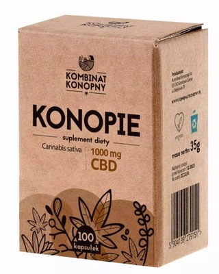 Konopie w kapsułkach 1000mg CBD 100kaps