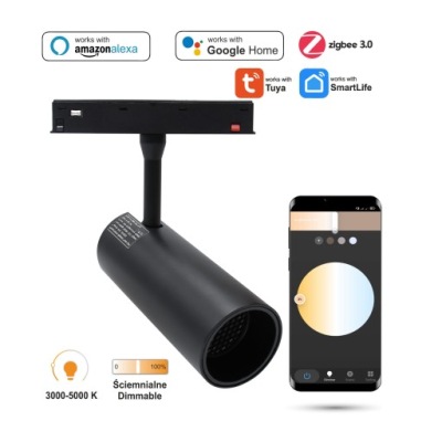 Reflektor LED WiFi Zigbee Track 30W SMART TRACK 48VDC 3000-6000K