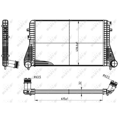 РАДИАТОР ВОЗДУХА NRF 30316