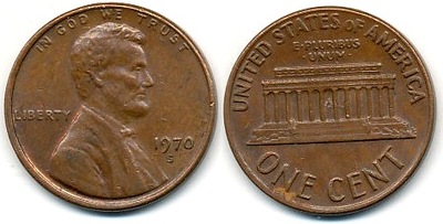USA 1 Cent - 1970r S ... Monety (nr1)