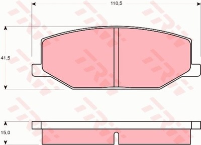 PADS BRAKE FRONT SUZUKI SAMURAI 88, JIMNY 98  