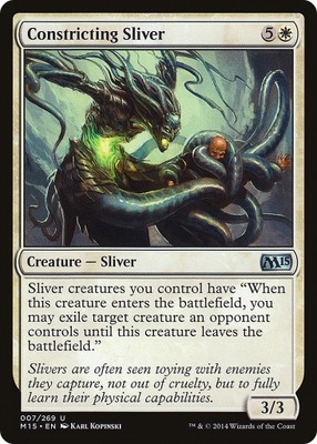 MTG Constricting Sliver (M15) - stan EX