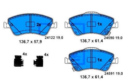 ATE КОЛОДКИ ГАЛЬМІВНІ TOYOTA AURIS COROLLA 1.33-1.8