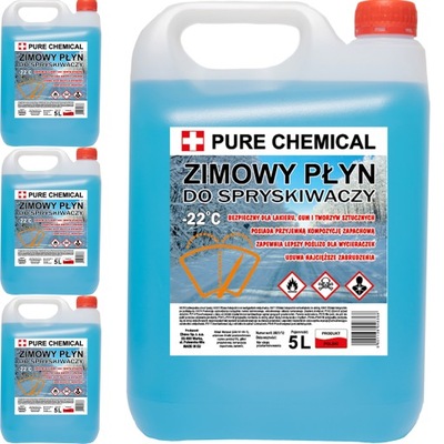 Zestaw płynów do spryskiwaczy Pure Chemical zimowe 4x5 l