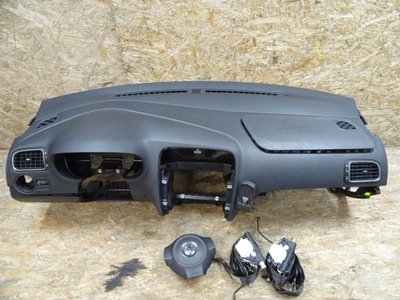 Vw polo v 6r консоль панель приладів подушка безпеки ремені комплект фото №1