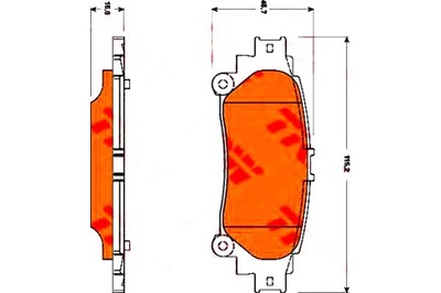 Trw тормозные колодки тормозные lexus rx 450h awd ggl1_. gyl фото №1