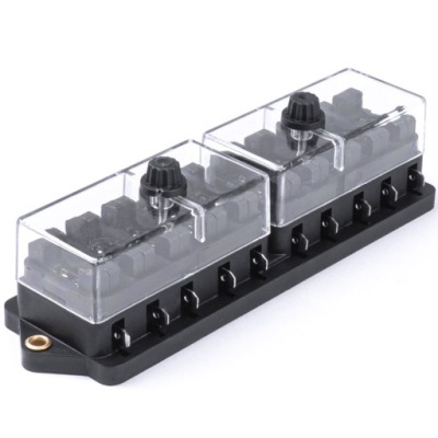 Коробка предохранитель плоского 10 гнездо 162x52mm фото №1