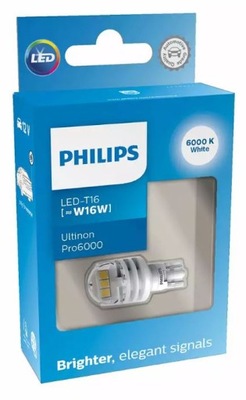 PHILIPS LUZ RETROVISOR DIODO LUMINOSO LED W16W PRO6000 6000K  