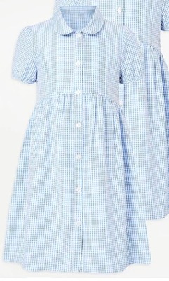 GEORGE sukienka w kratkę niebieska r152-158 F036