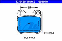 ATE КОЛОДКИ ГАЛЬМІВНІ ЗАДНІЙ OPEL OMEGA A 86-94 OPEL VECTRA B 95-/SAAB 9-