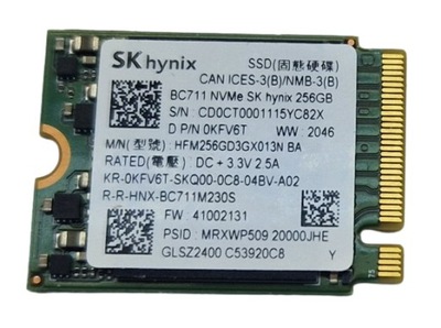 Dysk SSD 256GB HYNIX BC711 M.2 PCIe
