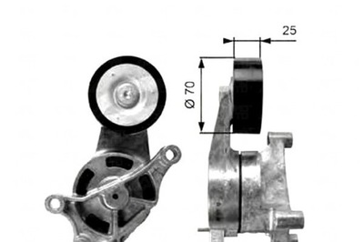 Gates ролик натягувача audi a1 2.0 tfsi quattro 8x фото №1