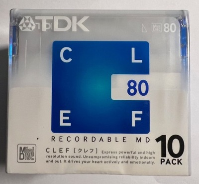 10 MiniDisc MD TDK CLEF 80min Japan