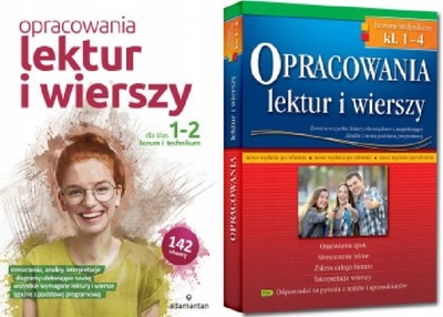 Opracowania lektur i wierszy liceum + technikum