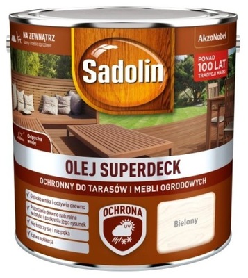 SADOLIN SUPERDECK OLEJ 2,5l BIELONY