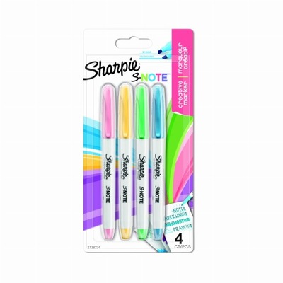 Sharpie Sharpie S-Note Mix Kolorów 4 Szt.