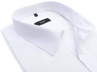 Biała koszula krótki rękaw 001 176-182 40-Slim